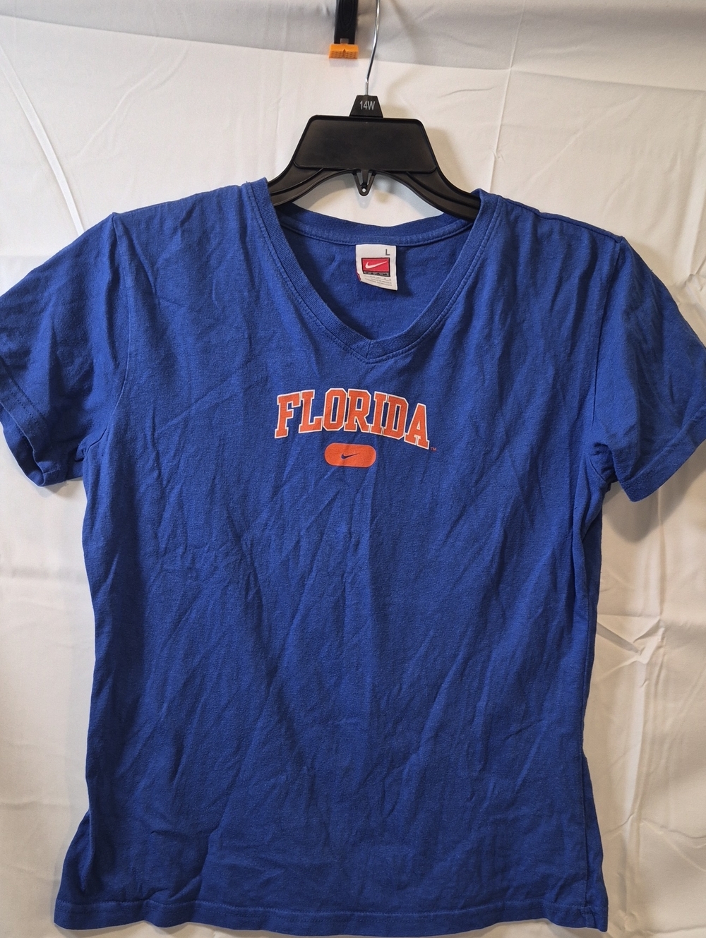 Nike Royal Blue 'Florida' V-Neck Tee with Orange Logo